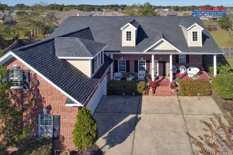 Architectural shingle roof on a beautiful house in Wilmington, NC.
