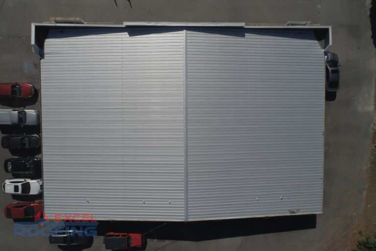 Metal roof replaced on an office building in Wilmington, NC.