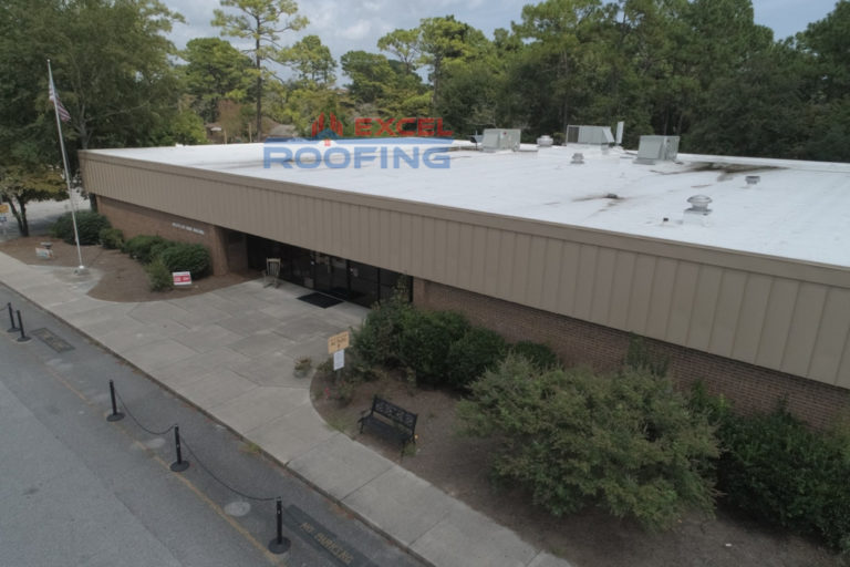 TPO roof with insulation and metal roof on a community center in Wilmington, NC.