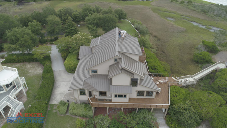 Brown metal roof